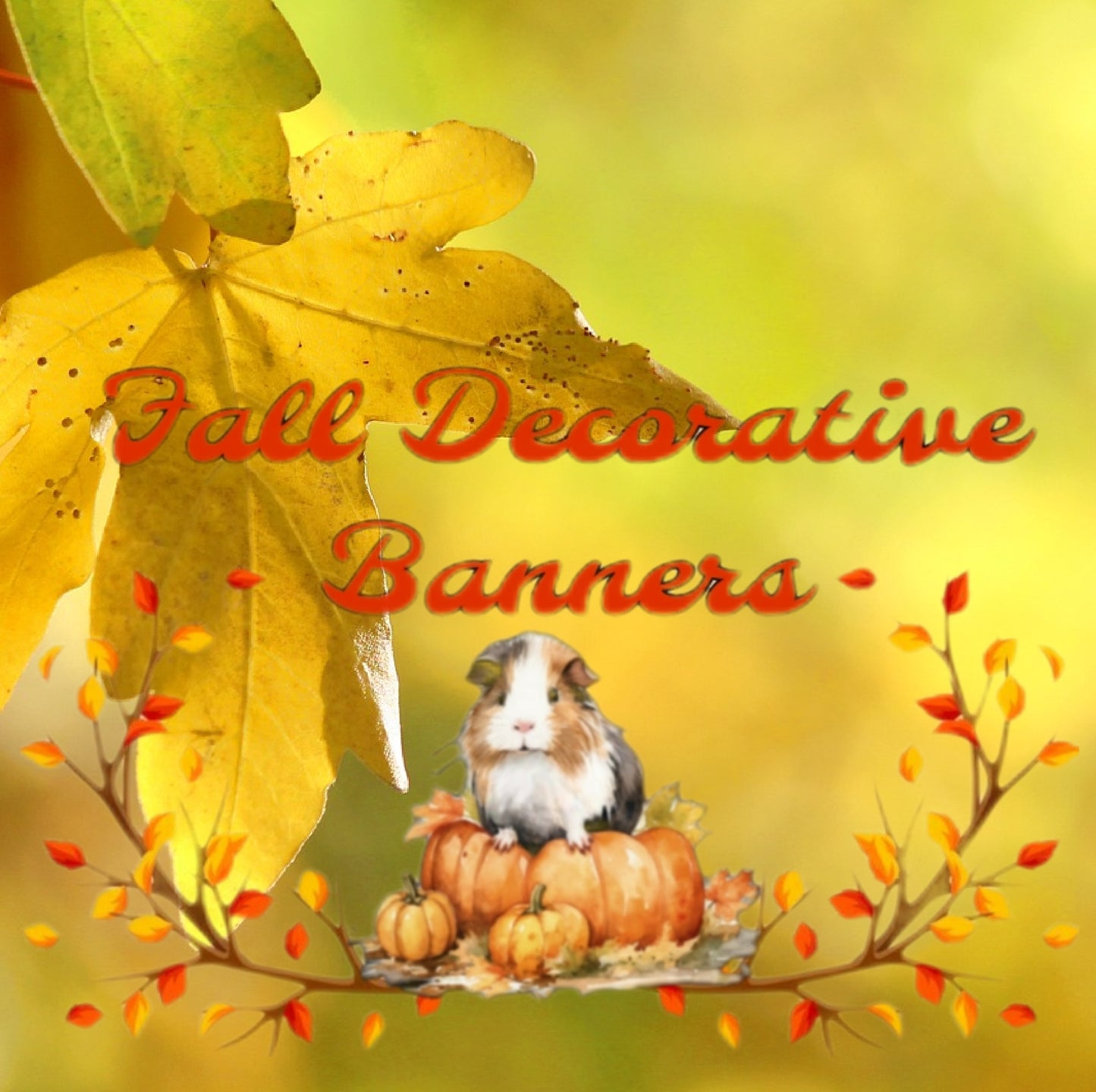 Holiday Fall Guinea Theme banners. Fun banners to decor your piggies home. 

Each Banner length is 57" long